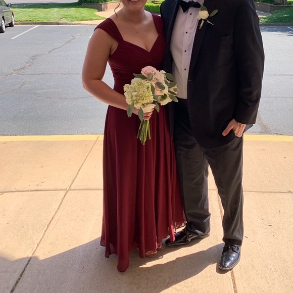 Azazie Cabernet kaitlyn bridesmaid dress - Picture 2 of 2